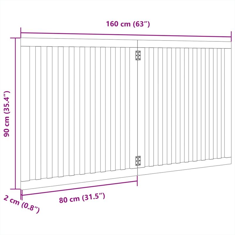 vidaXL barrière pour chien Bois