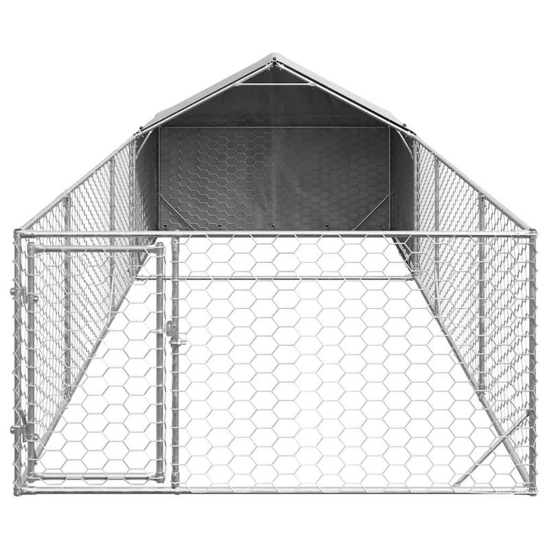 vidaXL chenil d'extérieur pour chiens Acier