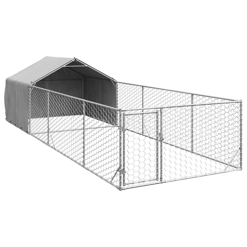 vidaXL chenil d'extérieur pour chiens Acier