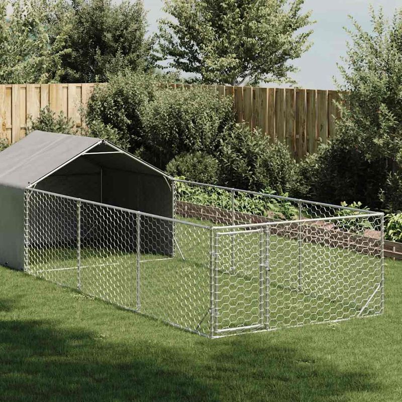 vidaXL chenil d'extérieur pour chiens Acier