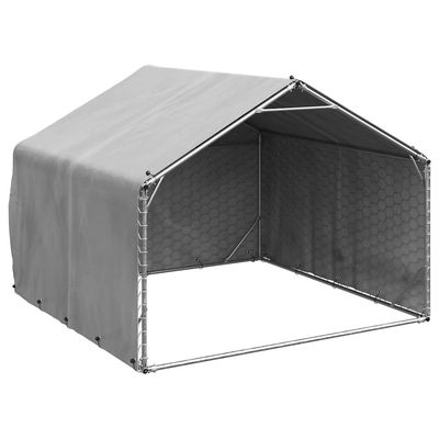 vidaXL chenil d'extérieur pour chiens Acier