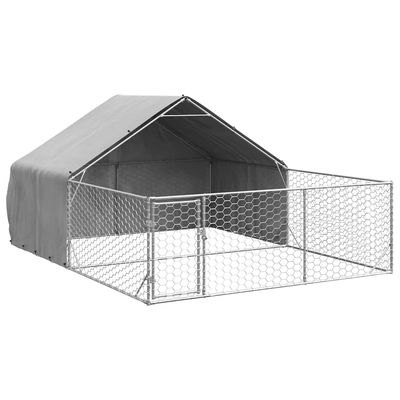 vidaXL chenil d'extérieur pour chiens Acier