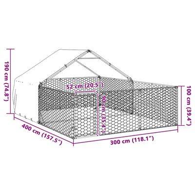 vidaXL chenil d'extérieur pour chiens Acier