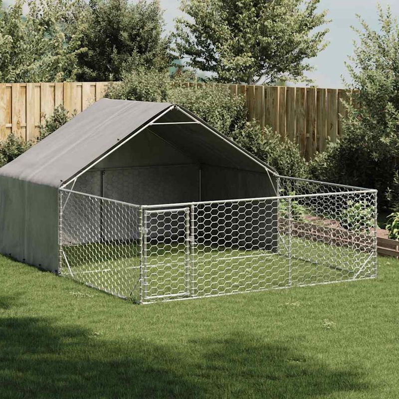 vidaXL chenil d'extérieur pour chiens Acier