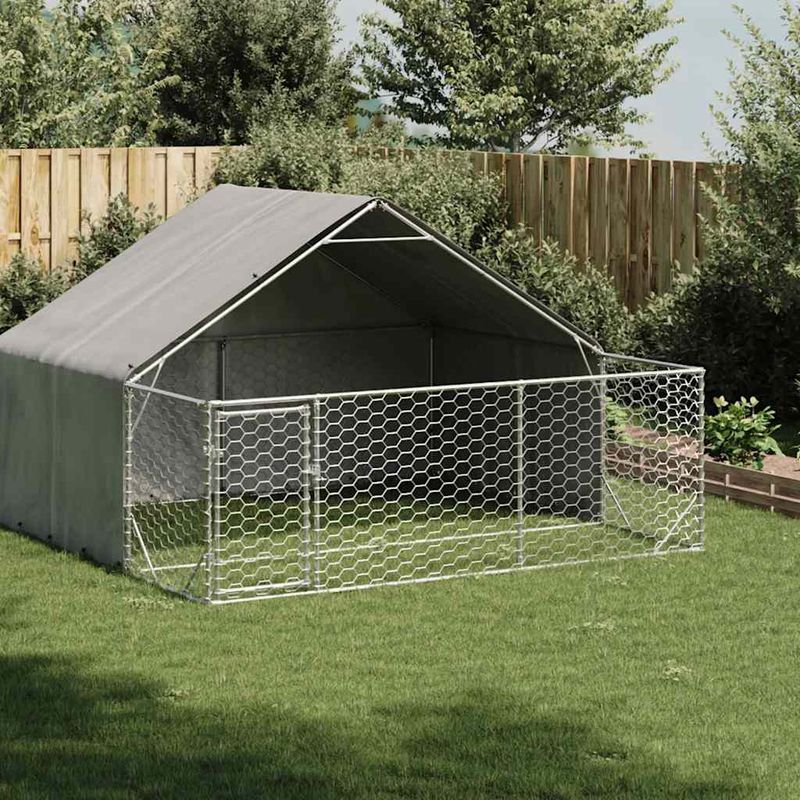vidaXL chenil d'extérieur pour chiens Acier