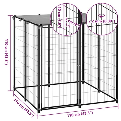 vidaXL chenil Acier vidaXL chenil Acier