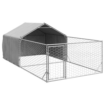vidaXL chenil d'extérieur pour chiens Acier
