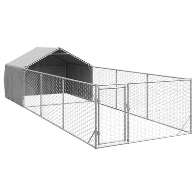 vidaXL chenil d'extérieur pour chiens Acier