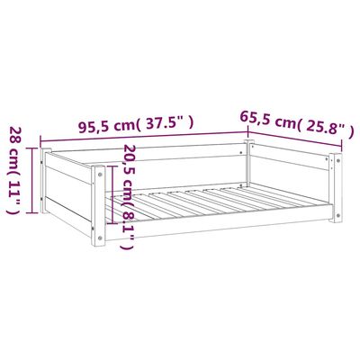 vidaXL lit pour chien Bois de pin massif