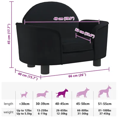 vidaXL lit pour chien Velours