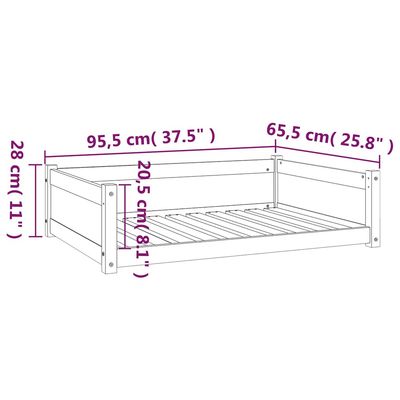 vidaXL lit pour chien Bois de pin massif