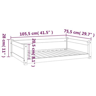 vidaXL lit pour chien Bois de pin massif