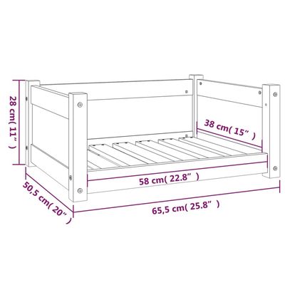 vidaXL lit pour chien Bois de pin massif