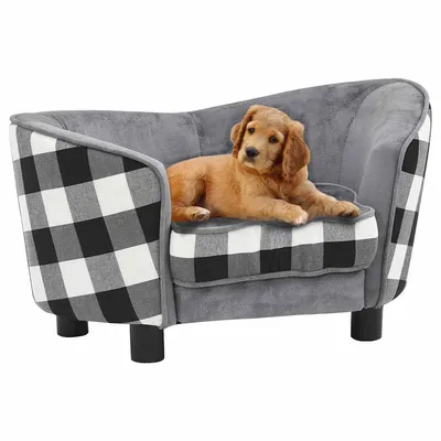 vidaXL canapé pour chien Peluche