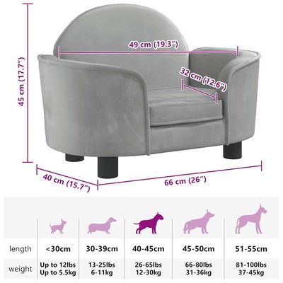 vidaXL lit pour chien Velours