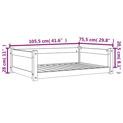 vidaXL lit pour chien Bois de pin vidaXL lit pour chien Bois de pin