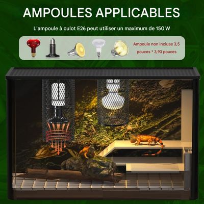 ZooVenture bande de protection pour lampes chauffantes reptiles sans lampe