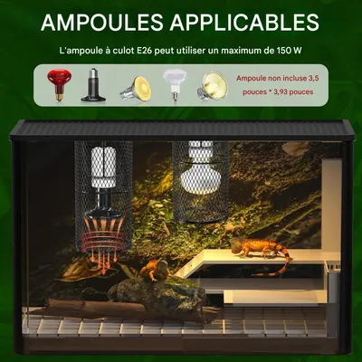 ZooVenture bande de protection pour lampes chauffantes reptiles sans lampe