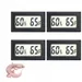 ZooVenture Thermomètre hygromètre numérique mini lot de 4 pour reptiles