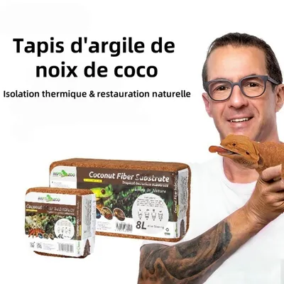 ZooVenture Litière en coque de coco pour reptiles et amphibiens