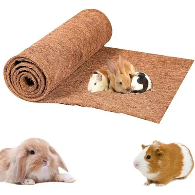 ZooVenture Alfombra de fibra de coco natural para conejos y hámsteres