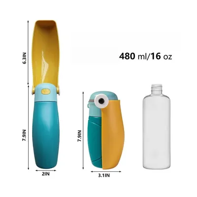 Zoomtopia Botella de agua para mascotas con forma de tucán