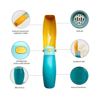 Zoomtopia Bouteille d'eau en forme de toucan pour animal domestique
