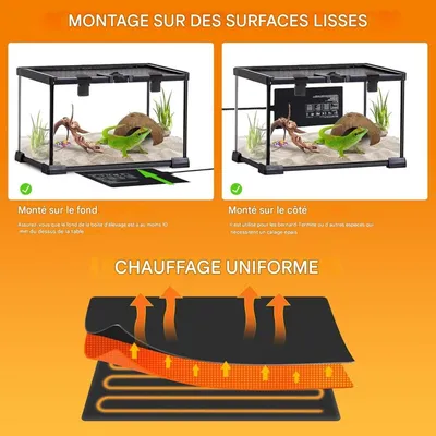 ZooVenture Tapis chauffant pour terrarium reptiles