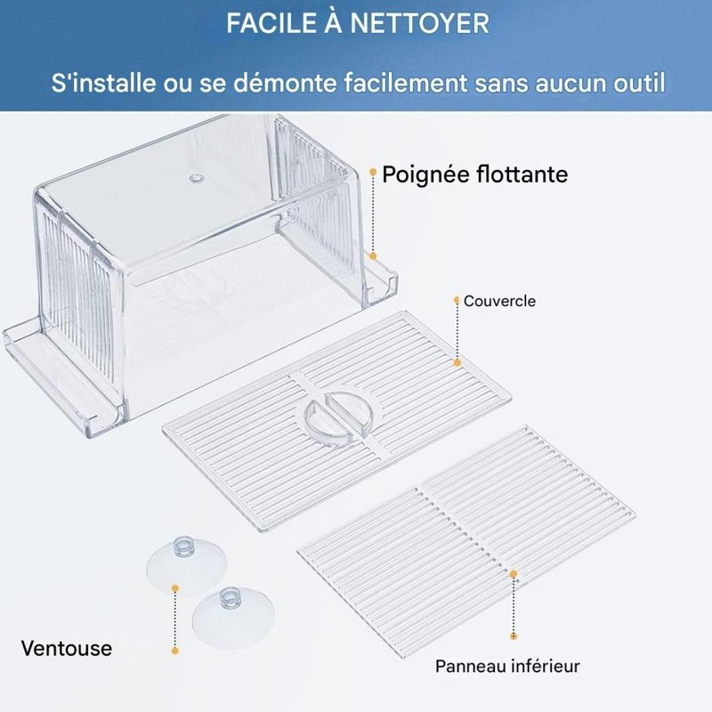ZooVenture Boîte D'Isolement Transparente Pour Aquarium