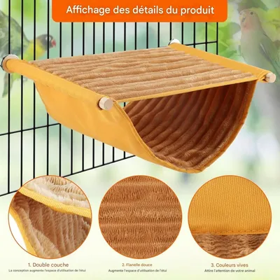 ZooVenture Hamac Lit Superposé Avec Nichoir Pour Oiseaux