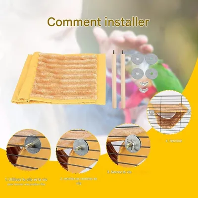 ZooVenture Hamac Lit Superposé Avec Nichoir Pour Oiseaux