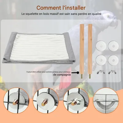 ZooVenture Hamac Lit Superposé Avec Nichoir Pour Oiseaux