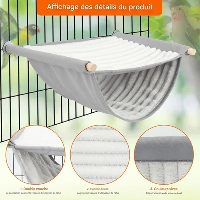 ZooVenture Hamac Lit Superposé Avec Nichoir Pour Oiseaux