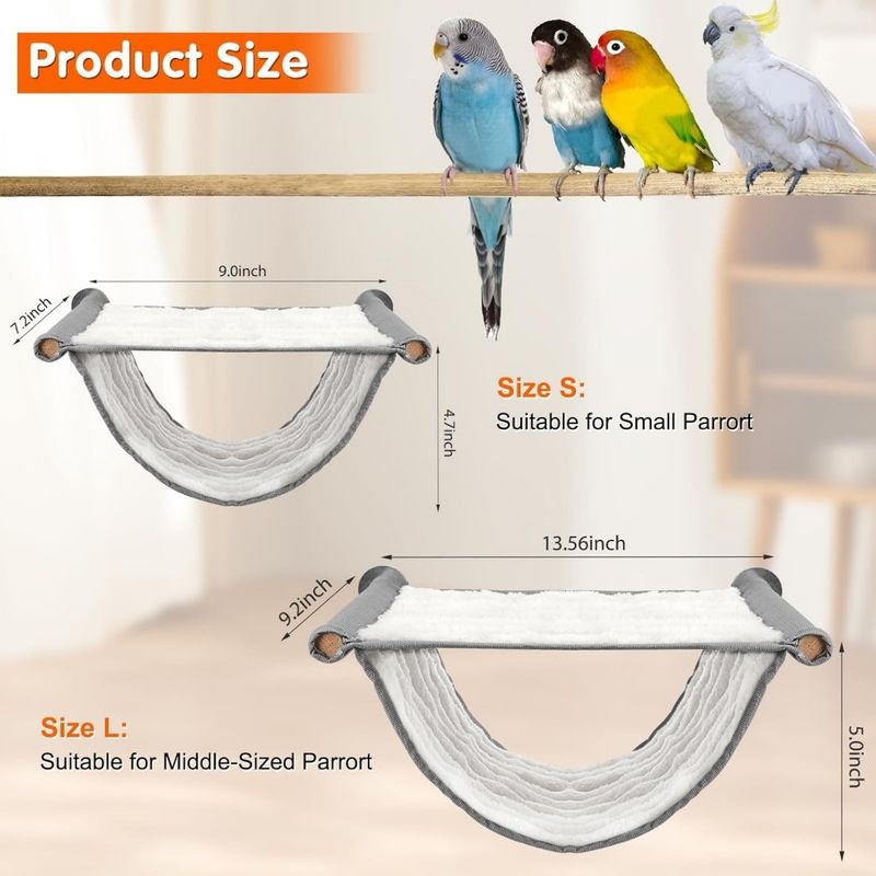ZooVenture Hamac Lit Superposé Avec Nichoir Pour Oiseaux