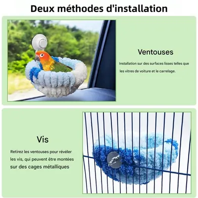ZooVenture Nids pour oiseaux fenêtre avec ventouses pour perroquets