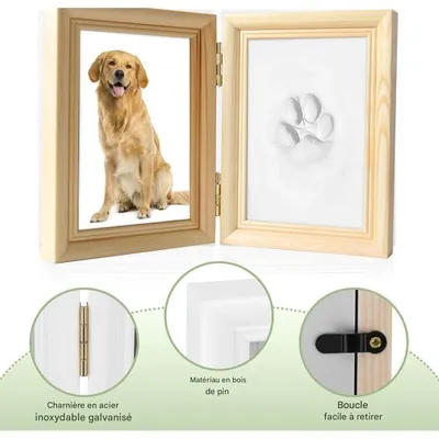 ZooVenture Pfotenabdruck-Set mit Rahmen für Hunde und Katzen ZooVenture Pfotenabdruck-Set mit Rahmen für Hunde und Katzen