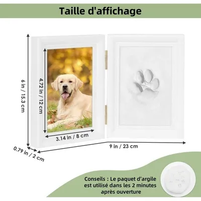 ZooVenture Pfotenabdruck-Set mit Rahmen für Hunde und Katzen ZooVenture Pfotenabdruck-Set mit Rahmen für Hunde und Katzen