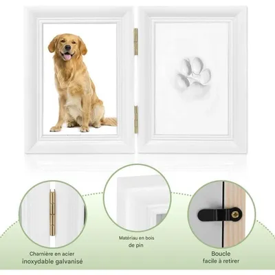 ZooVenture Pfotenabdruck-Set mit Rahmen für Hunde und Katzen ZooVenture Pfotenabdruck-Set mit Rahmen für Hunde und Katzen