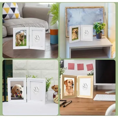 ZooVenture Pfotenabdruck-Set mit Rahmen für Hunde und Katzen ZooVenture Pfotenabdruck-Set mit Rahmen für Hunde und Katzen