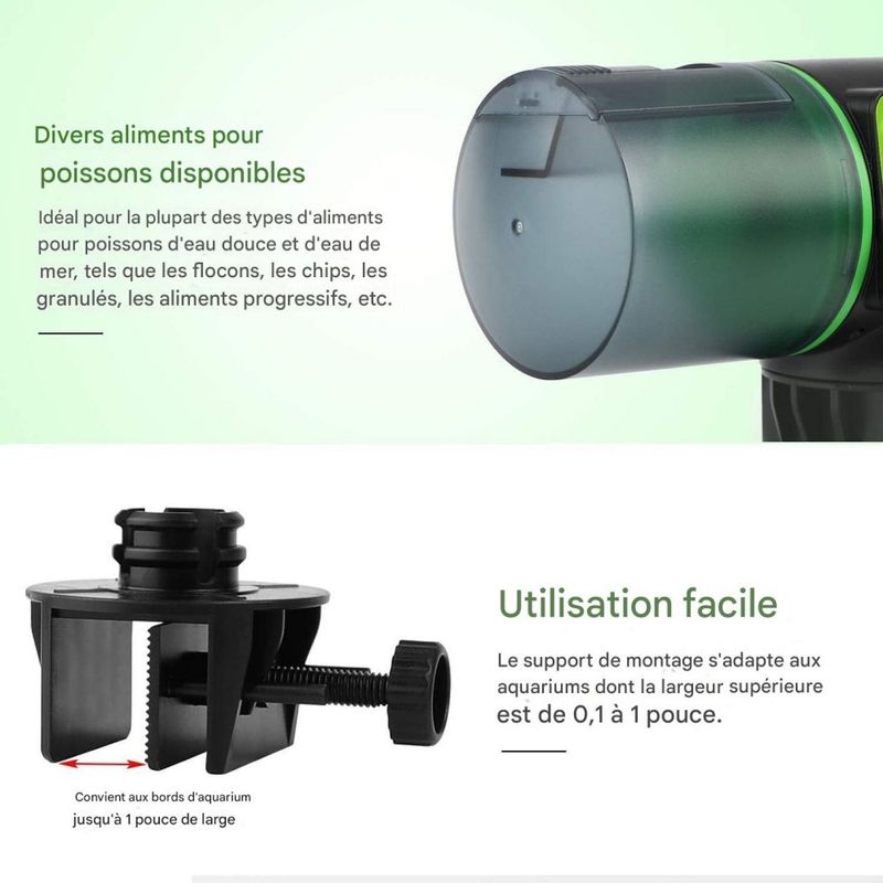 ZooVenture Distributeur Automatique De Nourriture Pour Aquarium