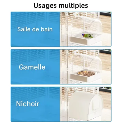 ZooVenture Baignoire pour oiseaux transparente