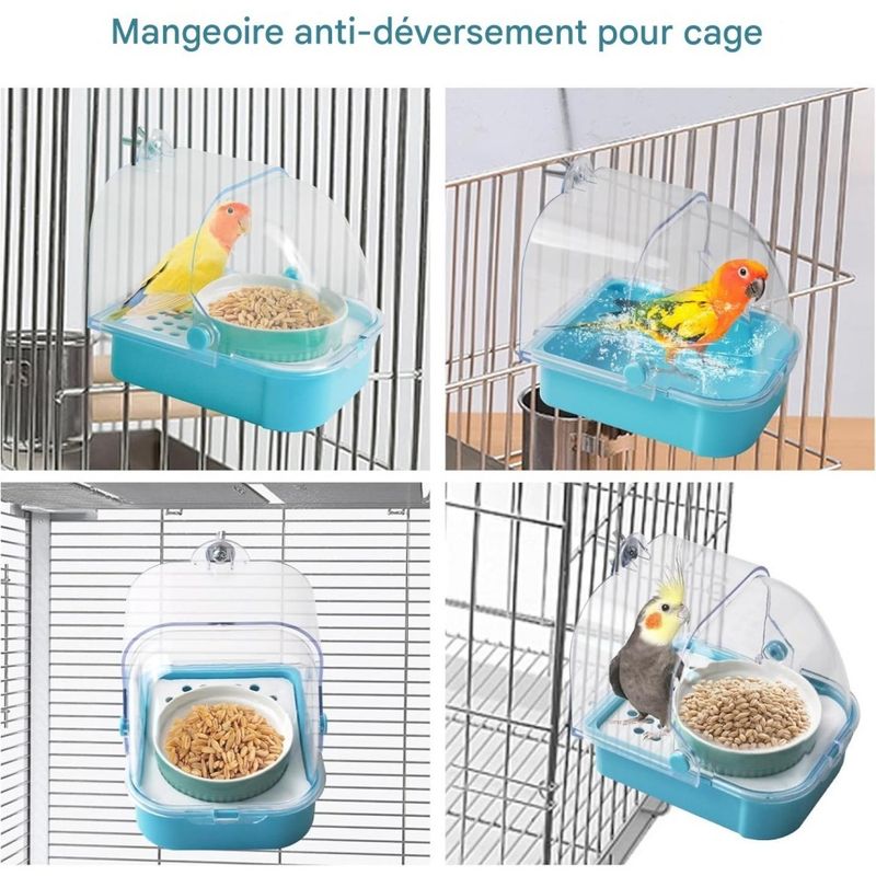 ZooVenture Baignoire pour perroquets et oiseaux