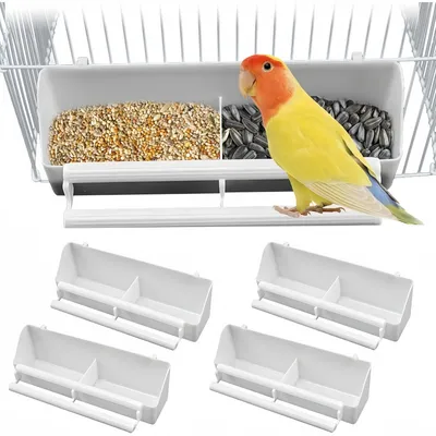 ZooVenture Lot De Quatre Gamelles Mangeoire Pour Oiseaux ZooVenture Lot De Quatre Gamelles Mangeoire Pour Oiseaux