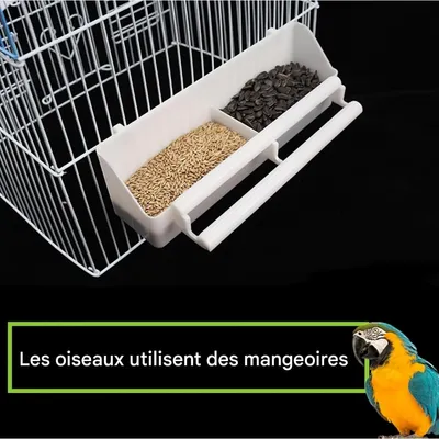 ZooVenture Lot De Quatre Gamelles Mangeoire Pour Oiseaux