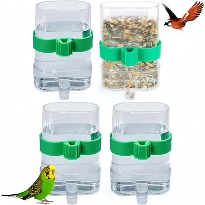 ZooVenture Quatre Distributeurs D'eau Plastique Transparent Pour Oiseaux ZooVenture Quatre Distributeurs D'eau Plastique Transparent Pour Oiseaux