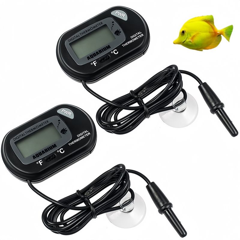 ZooVenture Zwei Aquariumthermometer für Wassertiere und Reptilien