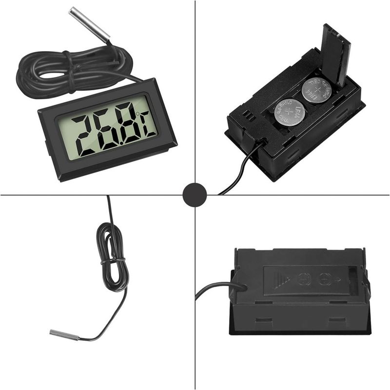 ZooVenture Thermomètre Avec Sonde Imperméable 4 Pièces Pour Aquarium