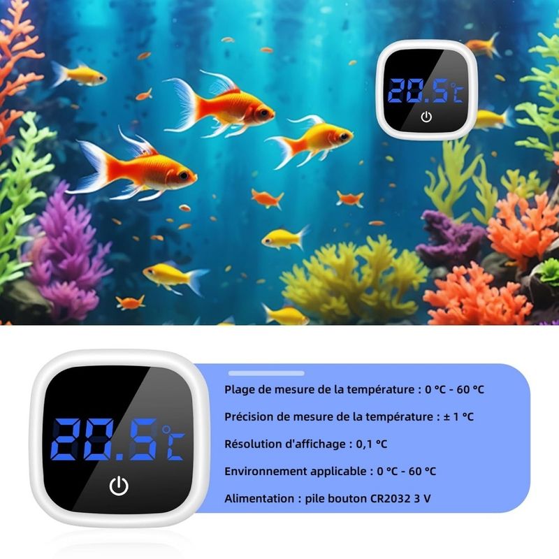 ZooVenture Thermomètre mini aquarium pour tortue tropical