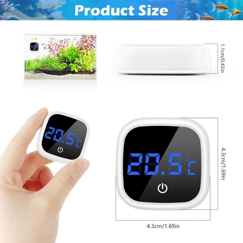 ZooVenture Thermomètre mini aquarium pour tortue tropical