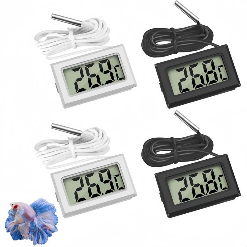 ZooVenture Thermomètre Avec Sonde Imperméable 4 Pièces Pour Aquarium